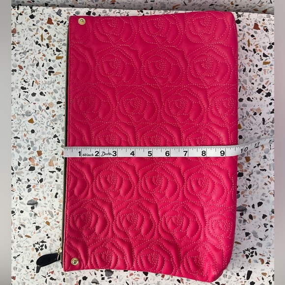 Betsey Johnson Pink Floral Embossed Laptop Bag - Picture 13 of 13